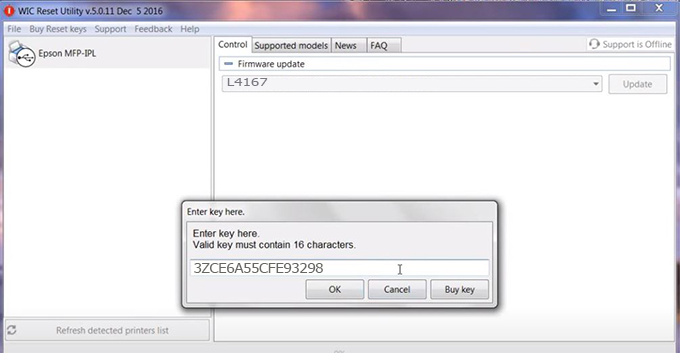 Key Firmware Epson L4167 Step 8